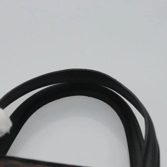 CELINE Macadam Canvas Hand Bag PVC Leather Black Brown Auth bs23202 - Picture 9 of 16